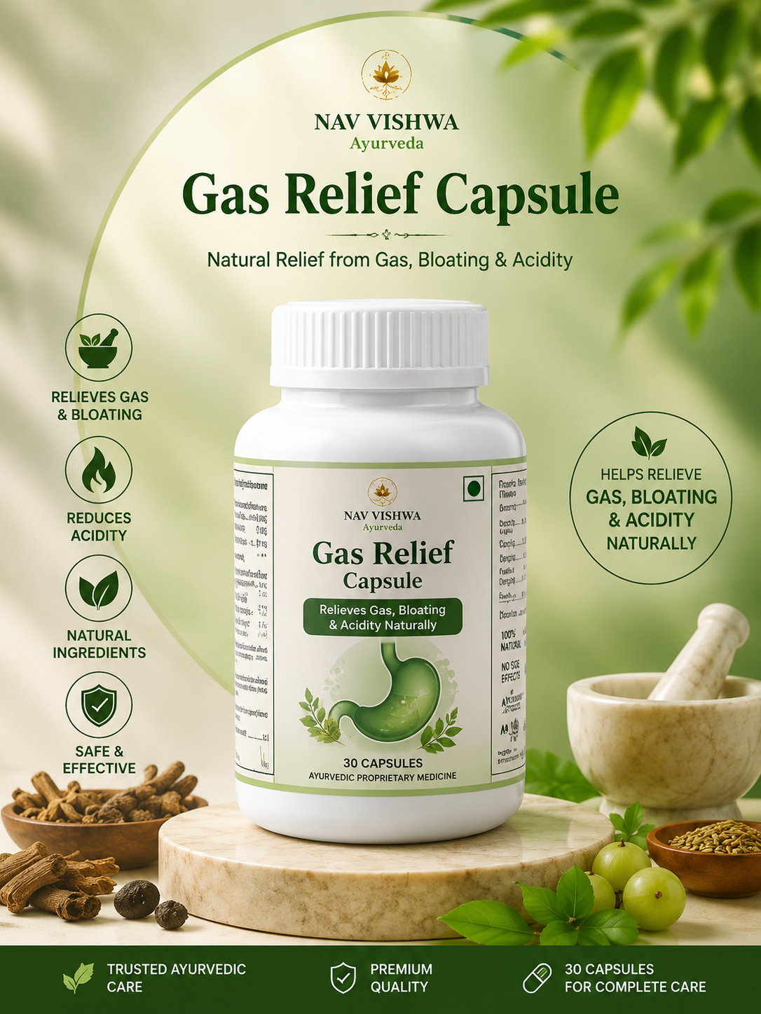 Gas Relief Capsules